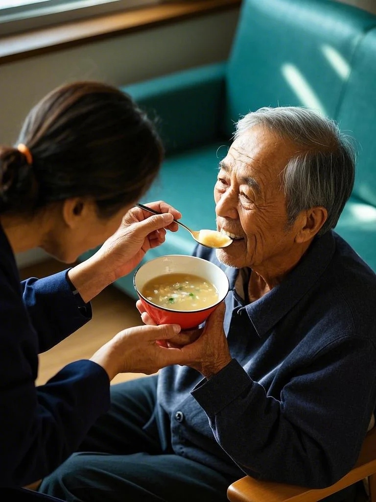 持证上岗的照顾老人不能自理阿姨，安心选择华幸照护的真实案例